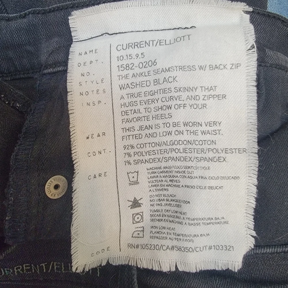 Current/Elliot Ankle Seamstress w/ Back Zip 28